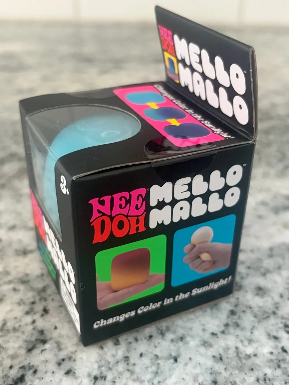 Needoh Mello Mallo Blue Squishy toy NEW Sealed Authentic Nee Doh fidget toy gift